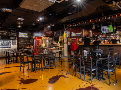 sitting area and bar